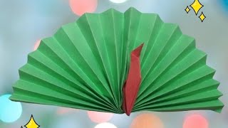 ORIGAMI PEACOCK WITH ONLY 1 PAPER