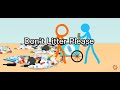 don t litter please meme alan becker gacha club blue u0026 sc not my idea