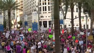 Protesters rally in opposition of SCOTUS opinion draft leak on abortion rights