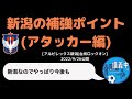 ミルアカ アルビレックス新潟の補強ポイントについて アタッカー編 切り抜き