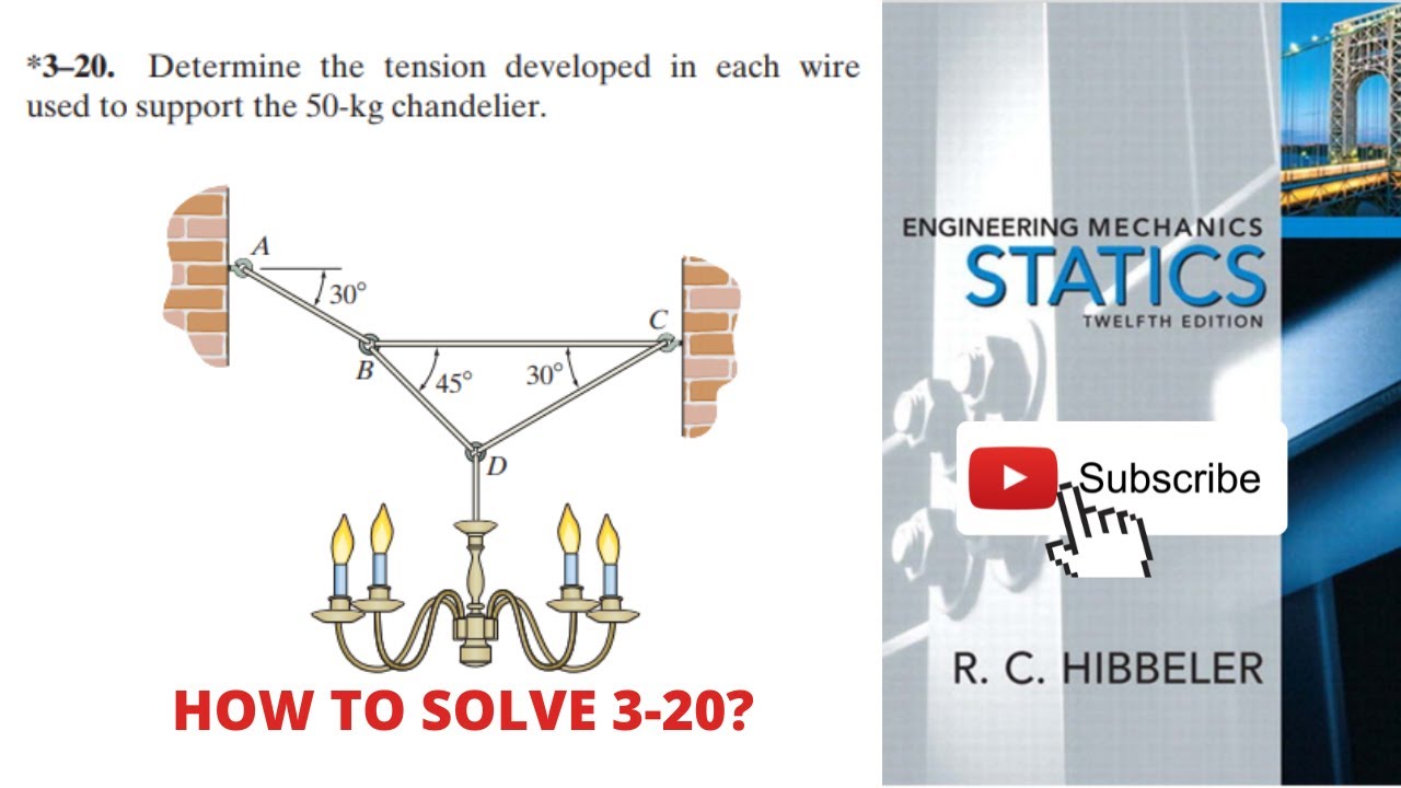 3-20 Hibbeler Statics Chapter 3 | Hibbeler | Hibbeler Solutions - YouTube