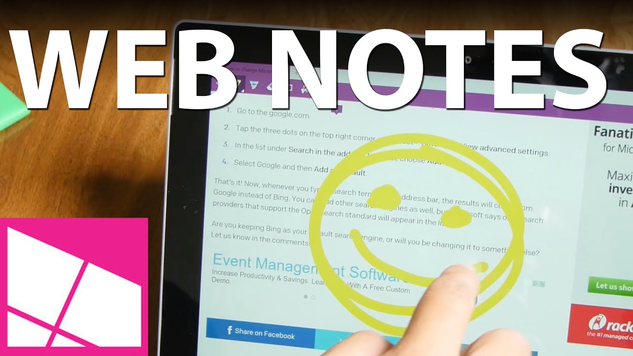 How To Use Web Notes On Microsoft Edge - YouTube