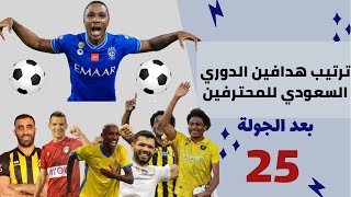 ترتيب هدافي الدوري السعودي للمحترفين 2022 بعد مباريات الجولة 25 🏆 دوري كأس الأمير محمد بن سلمان .