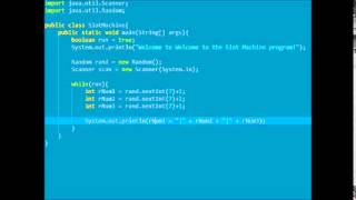 Java Tutorial 1 "Slot Machine"