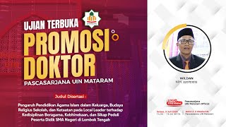 UJIAN TERBUKA PROMOSI DOKTOR WILDAN