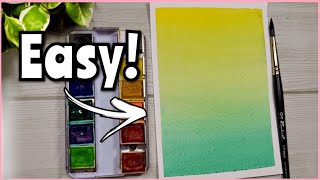 HOW TO BLEND WATERCOLOR EASILY | how to use watercolor | watercolor blending tutorial