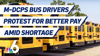M-DCPS Bus Drivers Protest For Higher Wages
