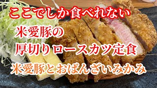 【札幌市豊平区】ここでしか食べれない厚真産のブランド豚「米愛豚」厚切りロースカツ定食　米愛豚とおばんざいみかみ