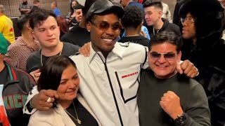 JERMALL CHARLO SHOWS LOVE TO RYAN GARCIA'S FAMILY IN HILARIOUS PHOTO OP
