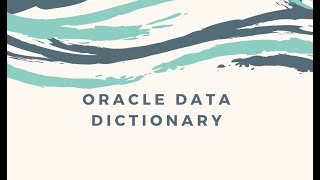 Data Dictionary in Oracle, System Tables