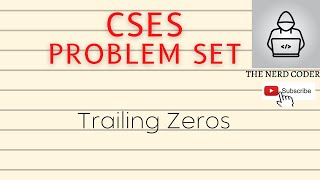 Trailing Zeros CSES Problem Set