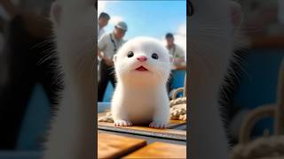 Baby Otter vs. Giant Rope: The Cutest Battle Ever!🦦😍 #otter #cute #shorts