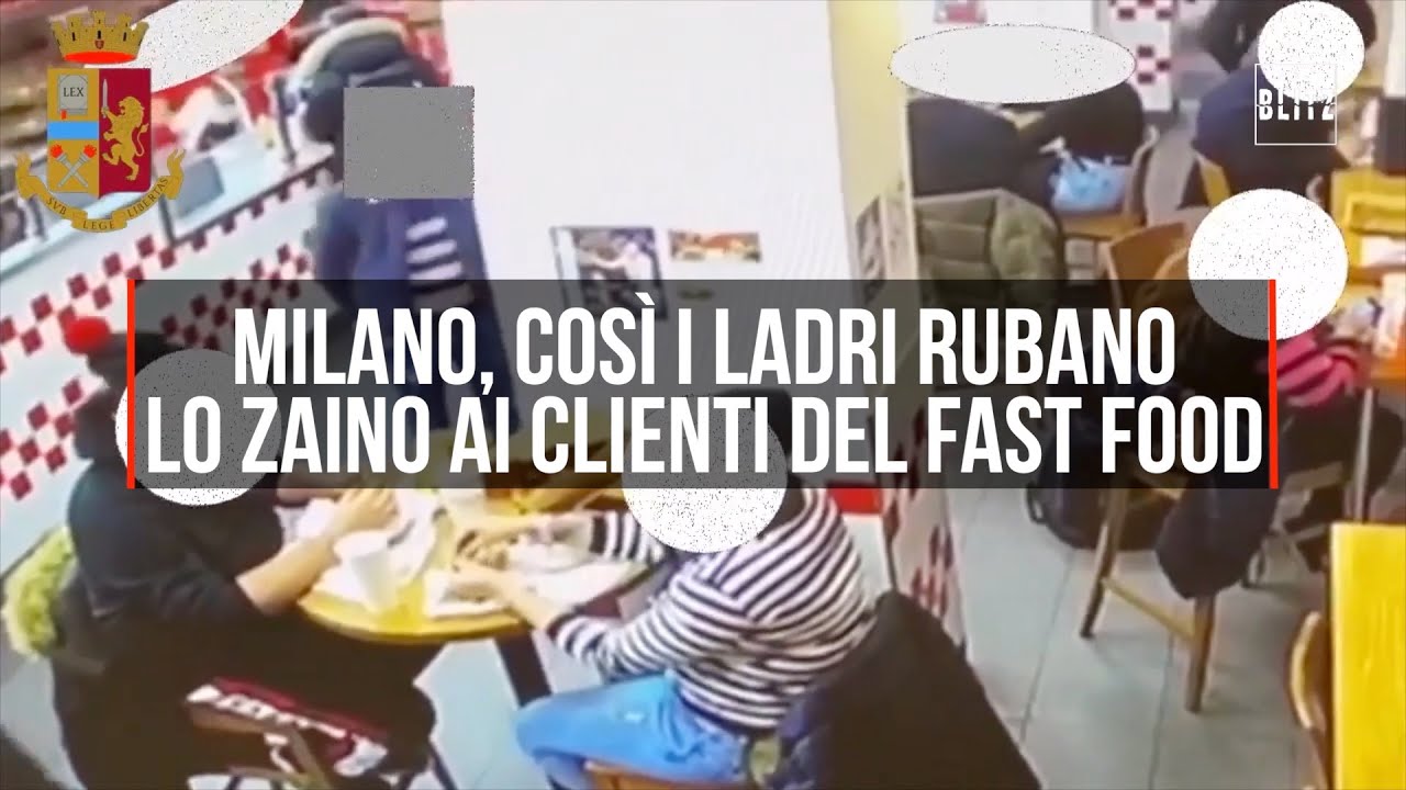 Milano, Ladri In Azione: Ecco Come Rubano Uno Zaino A Un Cliente Di Un ...