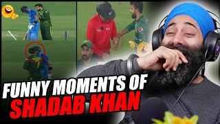 Indian Reaction on 25 Funny Moments Of Shadab Khan in Cricket | PunjabiReel TV Extra