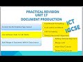 Unit 17 | Use Software to Edit Tables | IGCSE ICT | Document Production