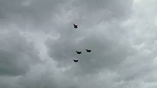 Flypast in Missing Man Formation by four F35 Lightning IIs (Royal Dutch AirForce - May 4th, 2025)
