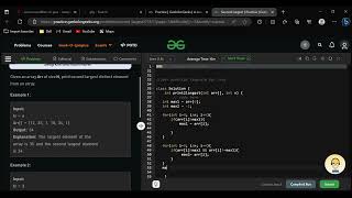 Java Second Largest Element of An Array Practice. | GeeksforGeeks.
