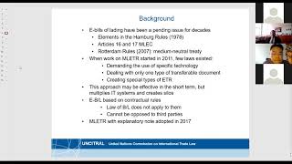 MLETR Legal Principles and Implementation \u0026 Singapore Trade Trust