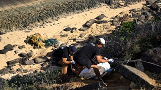 Removing a 400 Pound Ghost Net From the Beach | Global Preservation Initiative