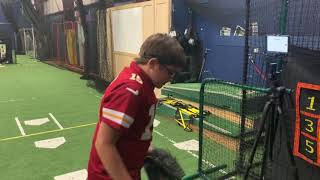 12 year old pitching velocity/speed on radar at 62mph Ethan Vaughn