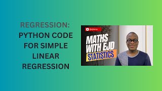 26. Python Code for Simple Linear Regression