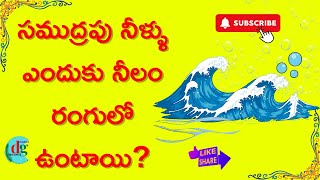 సముద్రపు నీళ్ళు ఎందుకు నిలిరంగు లో ఉంటాయి ? || why sea water blue in colour ?|| #telugufacts #telugu