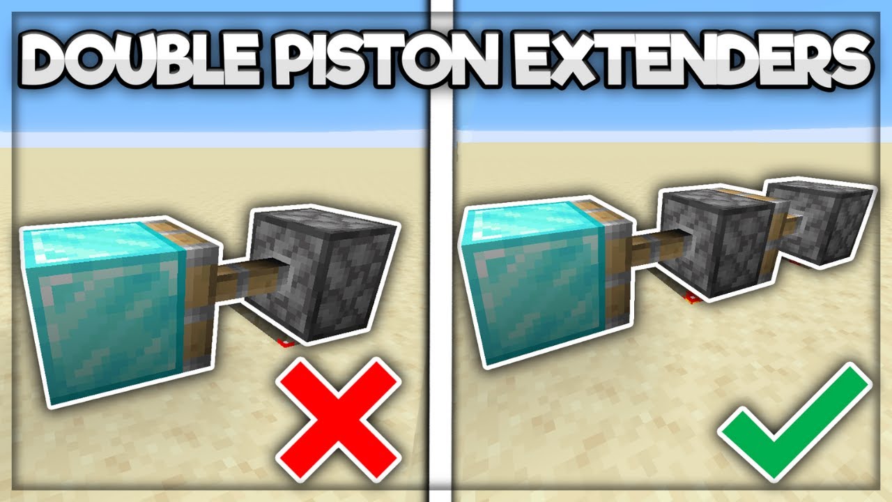 Double Piston Extender Minecraft 1.21 Redstone Tutorial - YouTube