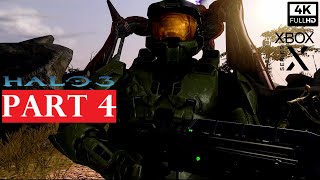HALO 3 Gameplay Walkthrough Part 4 [4K 60FPS XBOX SERIES X] - No Commentary