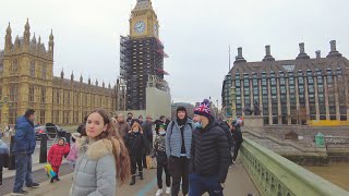 London Walk Tour 🇬🇧 | London Eye | Westminster Bridge | Big Ben | England, UK 【4K】 🚶🚶‍♂️🚶‍♀️