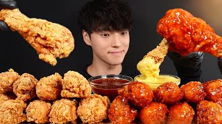 ASMR MUKBANG CRISPY FRIED CHICKEN EATING SOUNDS