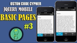 JQUERY MOBILE - Pages Basic Structure #3