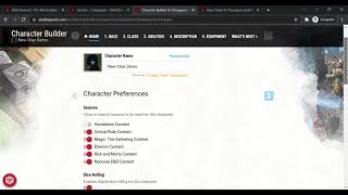 Creating a Character on D&D Beyond