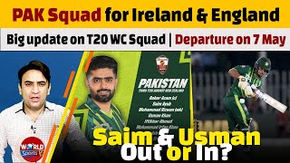 Big update on Pakistan Squad for Ireland & England tour | 18 Men Squad for T20 World Cup 2024