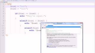 PHP Tutorial - 5 - If, elseif, else statement