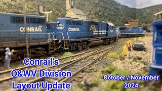 Conrail's O\u0026WV Division Layout Update - October and November