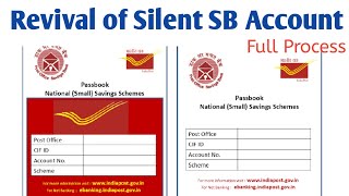 Revival of silent account (post office) | post office ka band khata kaise chalu karen