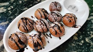 Eggless Choco filled Chocolate Cake in Appe Pan😄