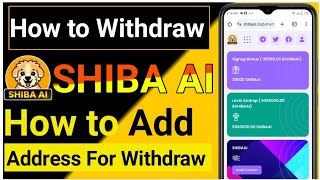 How to Withdraw Shiba Ai Airdrop||Shiba Ai Withdraw Address||Shiba Ai Airdrop||Shiba Withdraw Proof