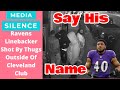 NFL linebacker Malik Harrison is shot by thugs at club during Rock & Roll Hall Of Fame festivities.