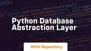 python database abstraction layer