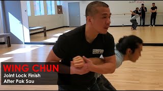 Joint Lock Finish After Pak Sau -  Wing Chun, Kung Fu Report - Adam Chan