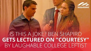 IS THIS A JOKE? Ben Shapiro gets lectured on \