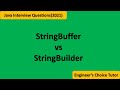 StringBuffer vs StringBuilder || Java interview question 2021