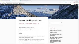 Python for Data Science Lesson 6: Working with Lists