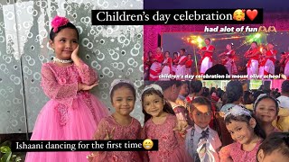 Children’s day celebration 🥰 ishaani’s first stage performance❤️| @mountoliveacademybagrakote9220