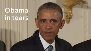 President Obama breaks down over gun control (full speech)