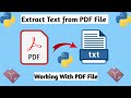 How to extract text from a PDF file using Python | Working with PDF files in Python |  PyPDF