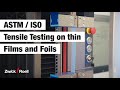 Tensile Tests on Thin Films and Foils for Battery Cells