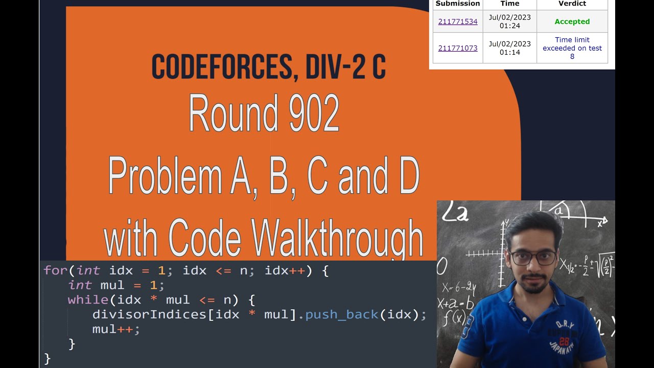 Codeforces Round #902 Div2 - A, B, C And D | Editorial And Code ...