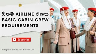 ඕනම Airline එකක basic cabin crew requirements✈️ | ඕනම airline එකකට ඕන මූලික සුදුසුකම්